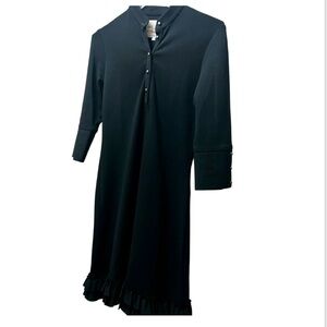 Fine Garments by Bell Black Ruffle Edge Dress Classic Size S
